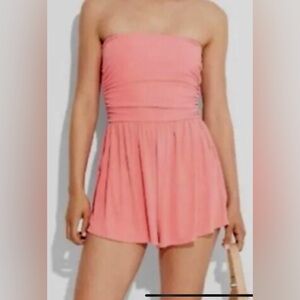 Wild Fable strapless short romper Sz L NWT